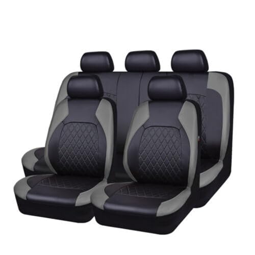 Housse de Siège de Voiture pour Ford Fiesta Fließheck 2008-2017, Housse de Siege en Cuir PU Siège Avant Arrière Universelle Protections de Siège,D-9PCS