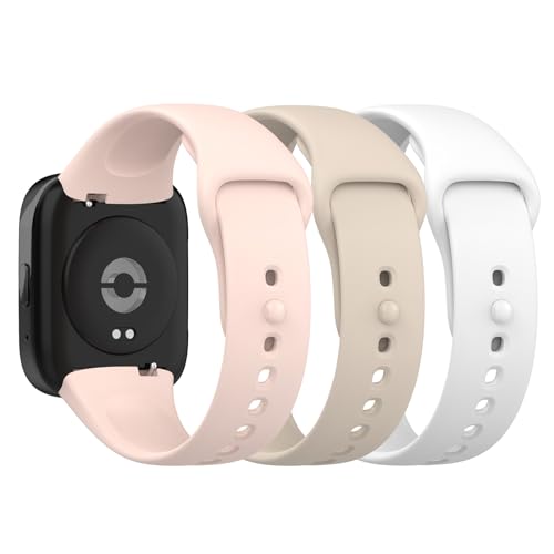 BexidoIera Ersatzarmband Kompatibel mit Xiaomi Redmi Watch 3 Active Armband, [3 Stück] Weiches Silikon Ersatzband Uhrenarmband für Redmi Watch 3 Active