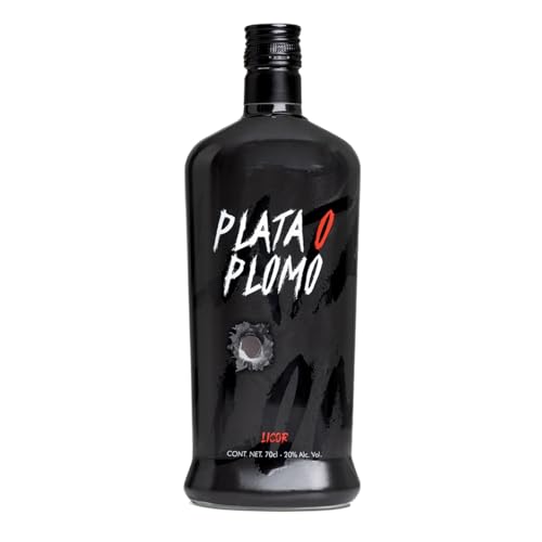 PLATA O PLOMO Licor Premium, 700 ml 20% Sin Gluten, Sin Lactosa, Apto para veganos — oferta en Amazon