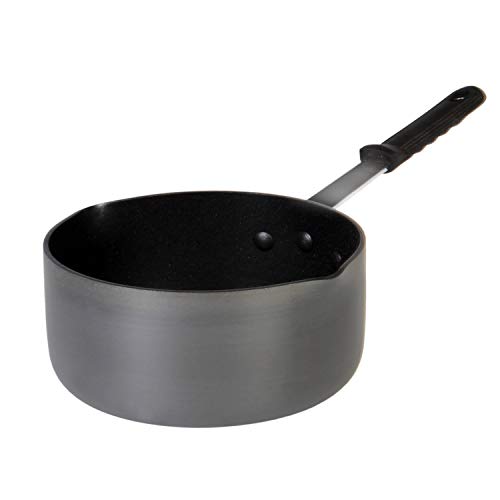 Thunder Group 3 Quart Anodized Non-Stick Coated Aluminum Sauce Pan with Pour Spout