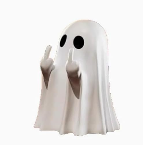 4 Pcs Halloween Ghost Figurine - Spooky Statue,Cute Finger Ghost Ornament