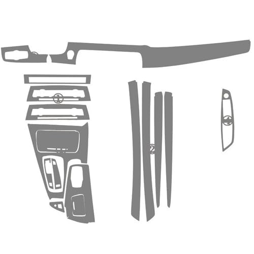 Autocollants de garniture de voiture en fibre de carbone argent pour BMW Série 5 F10 F18