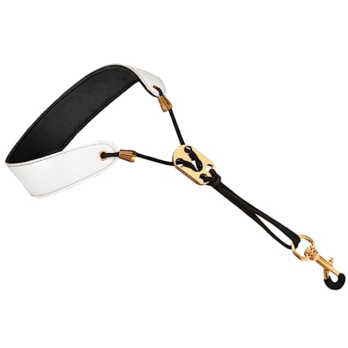 JOINPAYA Leder Saxophongurt Für Alt- Tenor Und Sopransaxophon Verstellbarer Saxophon Halsgurt Mit Gepolstertem Schulterriemen Komfortables Saxophon Zubehör Für Musiker