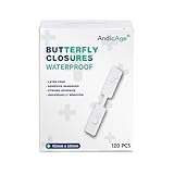 120PCs Waterproof Butterfly Adhesive Closure Strips Wound Bandages for Small Wound