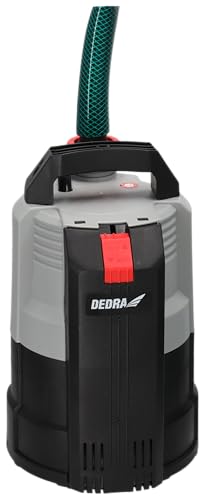 DEDRA pompa głębinowa do czystej i brudnej wody, płaska pompa ssąca, 350 W, wydajność tłoczenia: 4500 l/h, dwa tryby pracy, funkcja płaskiego ssania, odpompowywanie do poziomu wody 1 mm
