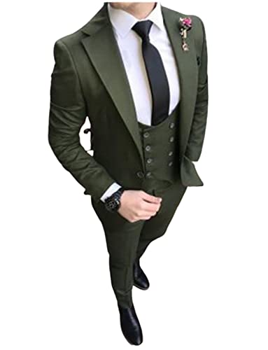 Smoking trois pièces pour homme coupe ajustée de haute qualité avec gilet raffiné