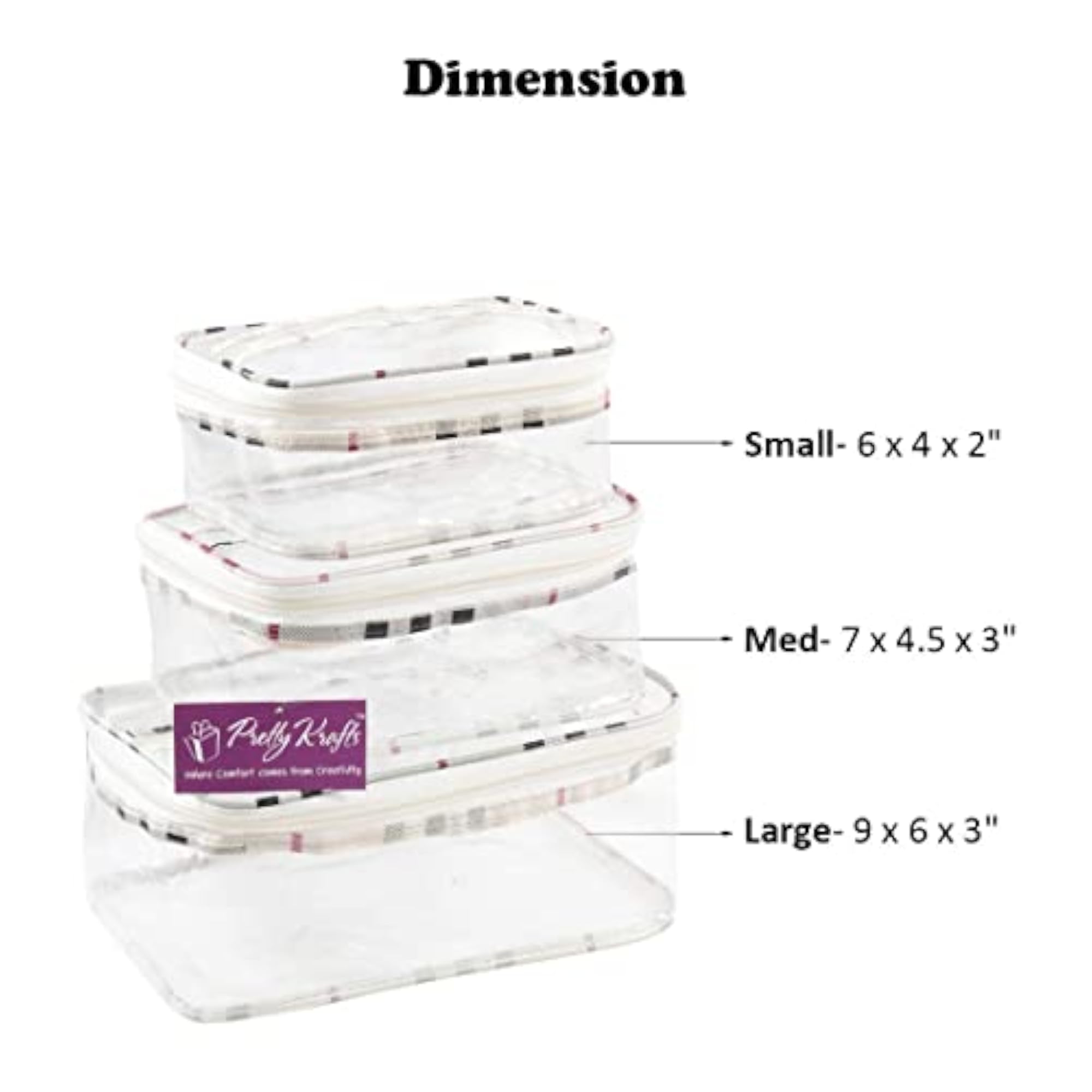 Set of 9 Multipurpose Transparent Plastic Boxes
