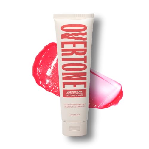Image of Overtone Daily Color Depositing Conditioner for Hair, Golden Rose:Temporary Pigment with Shea, Coconut & Avocado Oils, Hydrating, Vegan & Cruelty-Free, All Hair Types, 4.5oz.