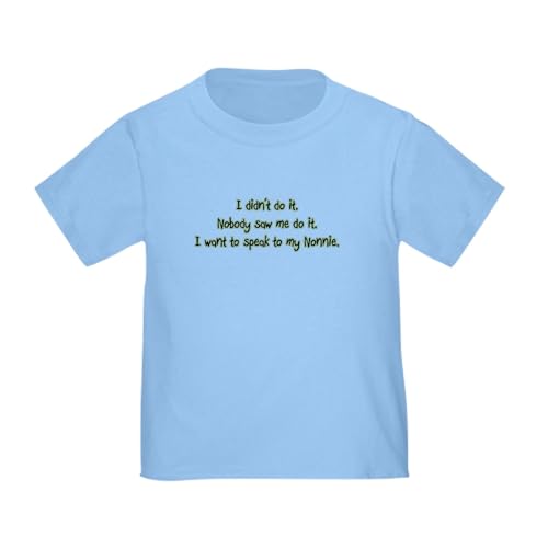 CafePress Want to Speak to Nonnie Toddler T Shirt Toddler Graphic Tee, 100% Cotton Baby Blue