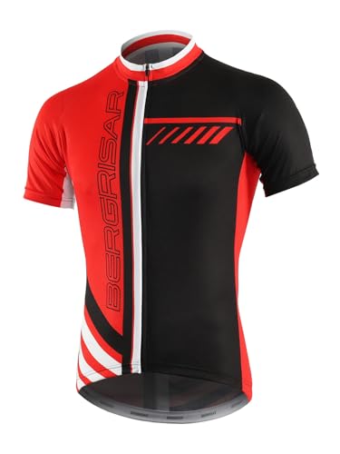 BERGRISAR Men's Cycling Jerseys Short Sleeves Bike Shirt