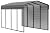 Arrow Carports Galvanized Steel Carport, with 1-Sided Enclosure, Compact Car Metal Carport Kit, 10' x 20' x 9', Charcoal