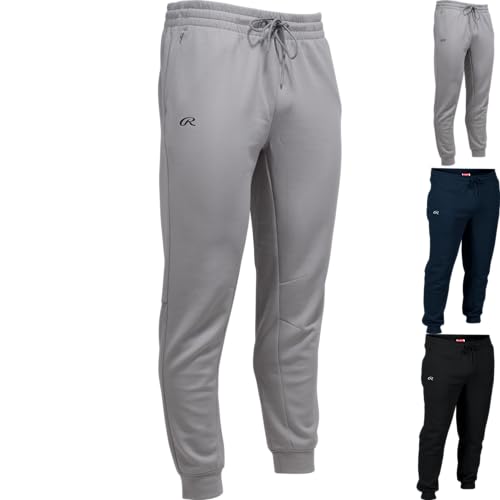 Rawlings | Men's Fleece Training Jogger Pants | Adult Large | Gray