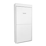 MUEMUE - Cama abatible Vertical aglomerado melaminizado Blanco Elsa 90x190cm - MUCM-0121