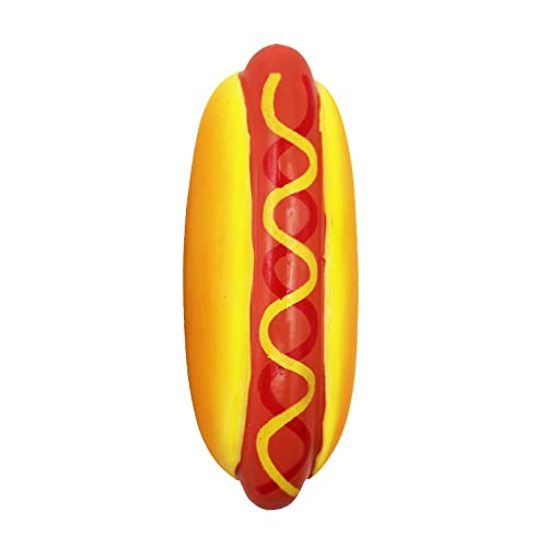 Vimigoo Latex Dog Chew Toy Squeaky Pet Toy For Small,Medium,Large Dogs (Hotdog) #TOP2