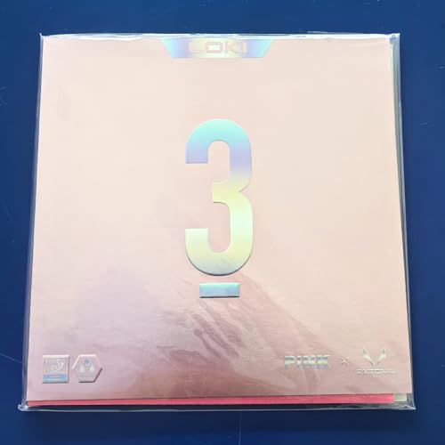 Ppbigu Borracha de tênis de mesa Loki rosa e azul RXTON 3, borracha colorida aprovada pela ITTF para