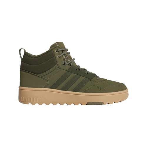 adidas Unisex Hoops 4.0 MID Shoes Schuhe, Olive strata/Night Cargo/GUM4, 49 1/3 EU