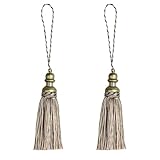 HedongHexi 2 Pack Tassel 21cm/ 8 Inch Key Tassel with Loops, Handmade Tassel Craft, DIY Accessories for Home Decoration