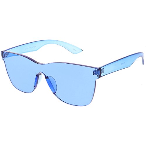zeroUV - Rimless Horn Rimmed Colorful One Piece PC Lens Mono Block Sunglasses 68mm2