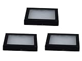 Riker Glass Top Display Cases for Collectables, Arrowheads, Medals & More (3 Pack 5 x 4 x 0.75)