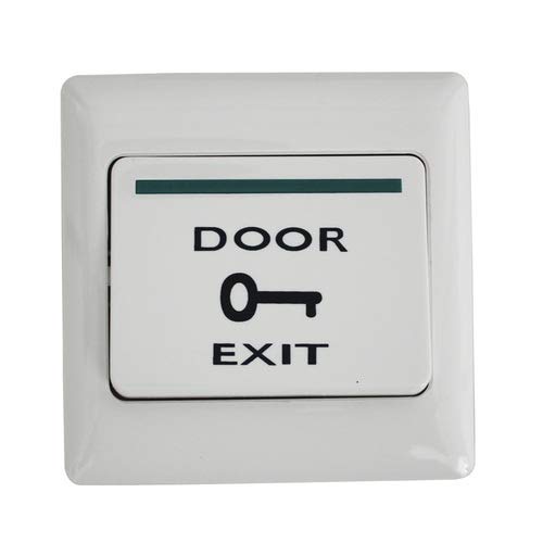 Smart iCards Plastic 3" x 3" Door Exit Push Release Button Switch for Standalone/Multi Doors Access Control System or Biometric EM Lock Device White