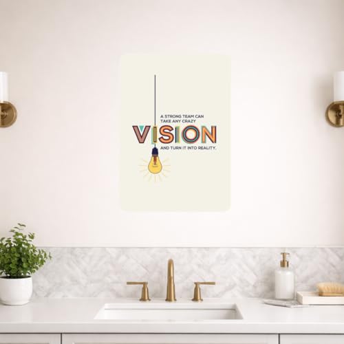 Image of Zesta Bathroom Decor Items Washroom Decor Tin Sign | Aesthetic Posters Wall Poster for Bedroom | Magnetic Cafe Decoration Items /Restaurant Decorations Items | Quirky Home Decor Bar Accent (Vision)