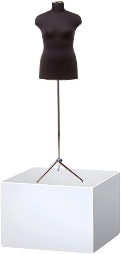 White Display Plinth Stand for Event Decor, Mannequin Base, Clothing & Bridal Shop Risers, 30x30x70 cm Pedestal for Desserts & Party Decorations