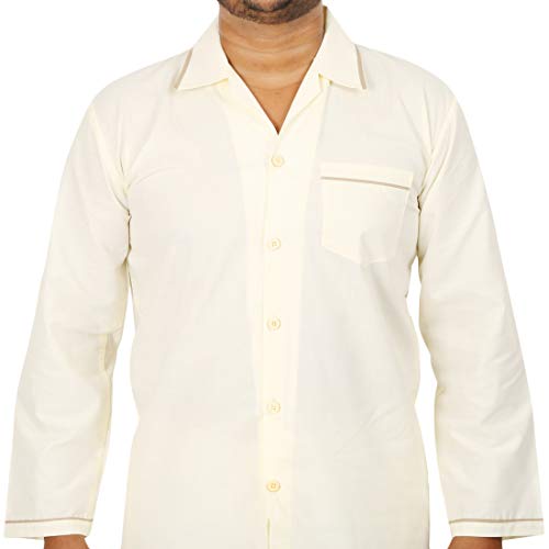 Image of Emperor Men's Cotton Plain /Solid Night Suit Pack of 1