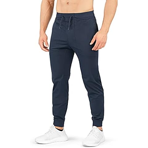Contour Athletics Men's Joggers XYZ Track Pants Men's Sweatpants Workout Pant with Zipper Pockets (Navy) (X-Large) Cover