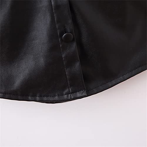 Toddler Girl Faux Leather Jackets Boy Long Jackets Outwear Lapel Collar Long Sleeve Biker Leather Jackets4