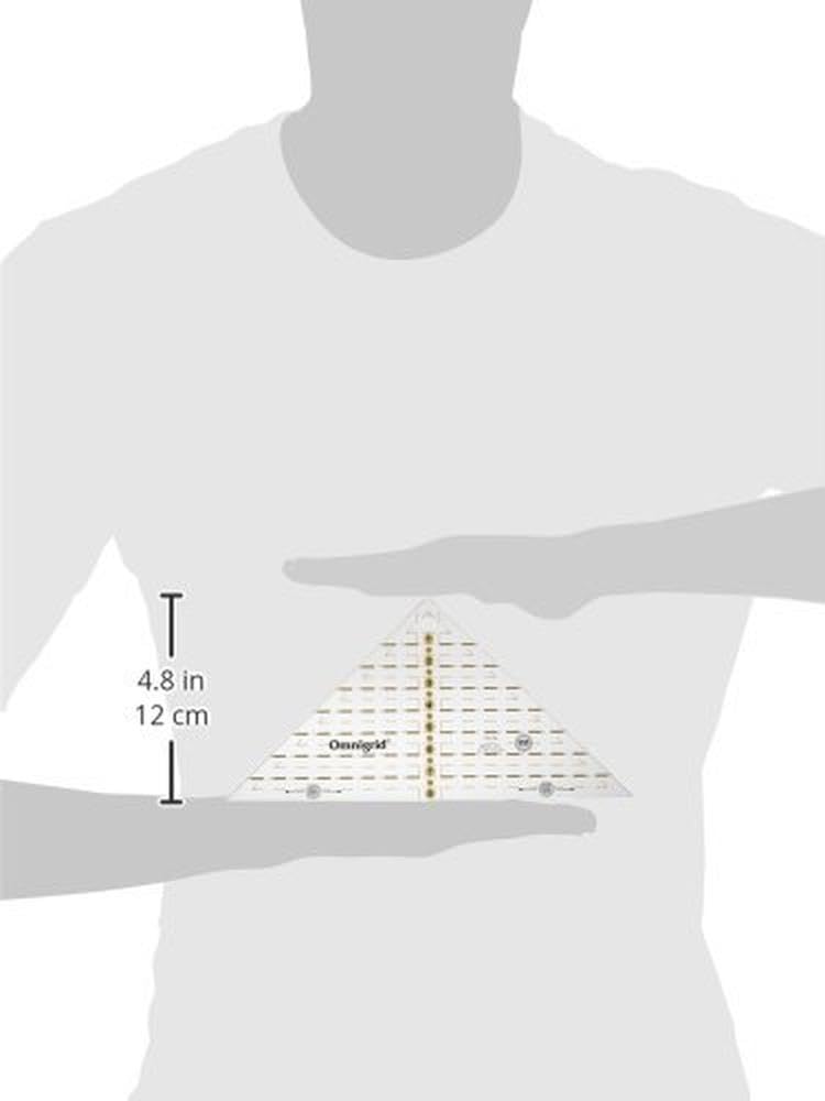Omnigrid Right Triangle Ruler Regla Triangular, 5 cm