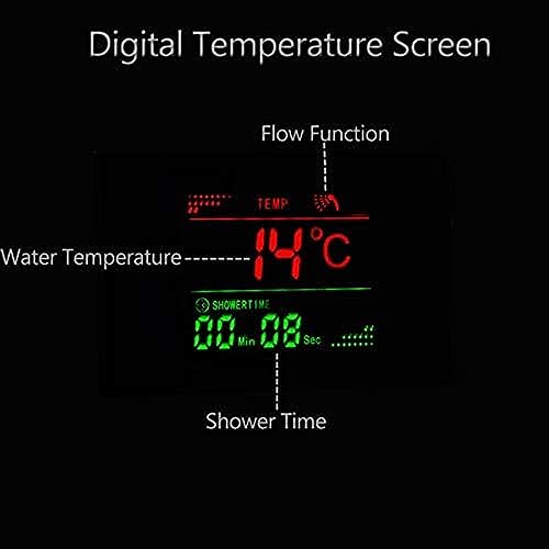 Columna de Ducha Digital con Pantalla de Temperatura, Torre de Ducha de Acero Inoxidable, Panel de Ducha con Chorro Cascada y Masaje miniatura 7