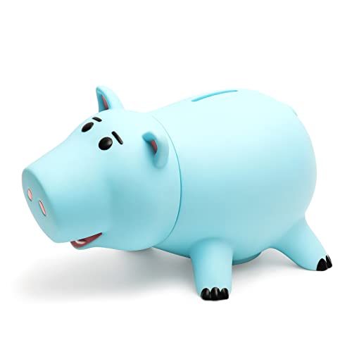 Piggy Bank, Cute Plastic Coin Bank for Boys and Girls, Unbreakable Pig Money Bank for Kids Gift ( Blue)