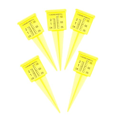 GANAZONO Sprinkler Gauge for Lawn Garden 5pcs Rain Gauge Catch Cups Precision Measurement Tool Outdoor Durable Easy to Use