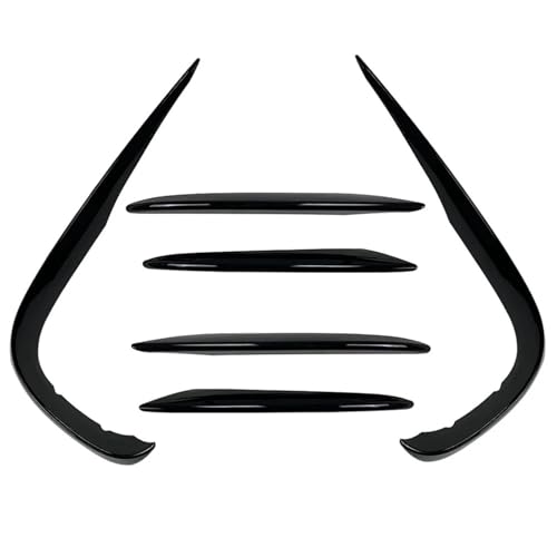 フロントバンパースポイラースプリッターエアインテークグリルトリムカバー、メルセデスベンツEクラスW213 AMGライン4ドアプレフェイスリフト2016-2020に適合(Glossy Black)