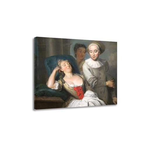 Les comédiens italiens tableau moderne 30x38cm pour décoration murale de salon