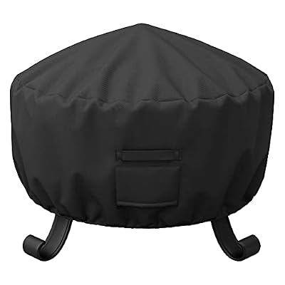 SHINESTAR 36 Inch Round Fire Pit Cover, Fits 30-36'' Wood Burning Fire Pit for Bali Outdoors, Sunnydaze, YAHEETECH and More, Waterproof & Windproof, 36 Dia x 24 H