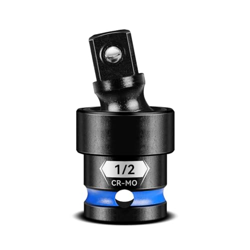 BLACKROBOT 1/2 Drive Impact Universal Joint Set CR-MO Swivel Socket Adapter for Automotive Repair & Heavy-Duty Home DIY Flexibly Reach Tight-Angle Fasteners