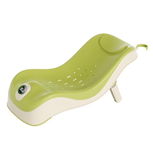 Soporte de baño para niños, asiento de baño antideslizante con sensor de temperatura inteligente, asiento de ducha de diseño de ergonómico, cómodo y seguro, ideal para niños, niñas, infantes