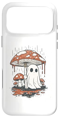 Halloween Cottagecore Ghost Mushroom Forest Fall Rain �X�}�z�P�[�X iPhone 17 Pro Max �p