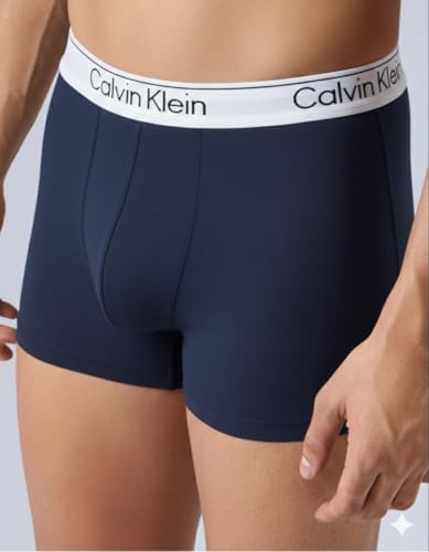 Image of GIIG CK Presents Plain Strechable Micromodal Fabric Underwear for Men (Black,Blue,Wine) Pack of 2 Size M,L, XL, XXL