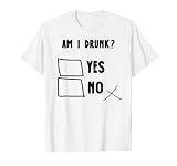 Diseño "Am I Drunk". Este divertido diseño de beber es un gran regalo para un bebedor atrevido. Perfecto para una fiesta de Año Nuevo, despedidas de soltera o noche de niñas en el bar o taberna. ¿Estoy borracho? No. ¿Listo para realizar esta prueba el octubre?