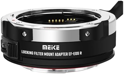 Meike MK-EFTR-CL Auto-Focus Locking Drop-in Filter Mount Lens Adapter for Canon EF to EOSR with Variable ND Filter and UV Filter for EOS R R5 R6 RP R7 R10 C70 Cameras