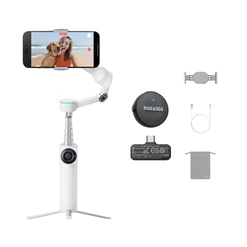 【美品】Insta360 Flow 2 Pro AIトラッカーキット ホワイト Insta360 Flow 2 Pro スマートフォン用スタビライザー AIトラッカー