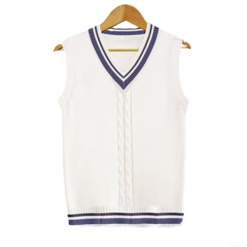Chaleco de punto casual de ajuste holgado con cuello en V masculino