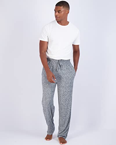 Real Essentials 3 Pack: Men's Soft Pajama Lounge Pants with Drawstring & Pockets - 4-Way Stretch & Wicking-Big & Tall (S-5XL)4
