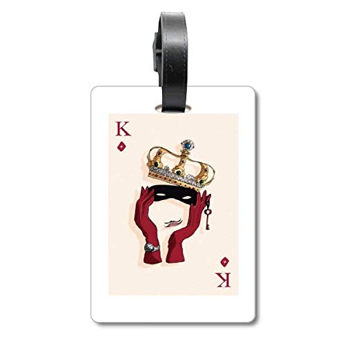 Étiquette d'identification pour valise Playing Cards motif K bagage cabine