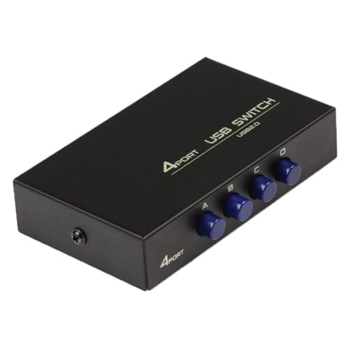Image of USB 2.0 4 Port Switch Sharing Switcher Selector Adapter Hub for Scanner Printer PC - Black