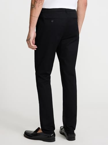 EXPRESS Men’s Skinny Hyper Stretch Chinos – Flex Waistband, 5-Pocket, Lightweight Cotton Blend, Travel Ready – Black2