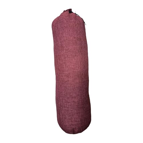 Colaxi Bolster Pillow Cushion for Meditation Support Comfortable Easy to Clean Professional with Carry Handle Pillow, Dark Red