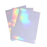 Bleidruck 25 Sheets 8.25x11.7 Inches Clear Holographic Premium Cold Laminated Film Holographic...